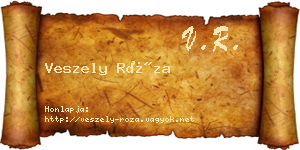 Veszely Róza névjegykártya